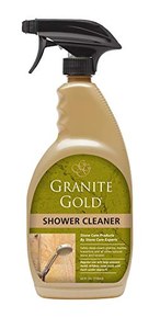 Granite Gold Shower Cleaner Spray - Stone Shower Cleaning Solution For Marble, Travertine, Quartz, Tile - 24 Ounces