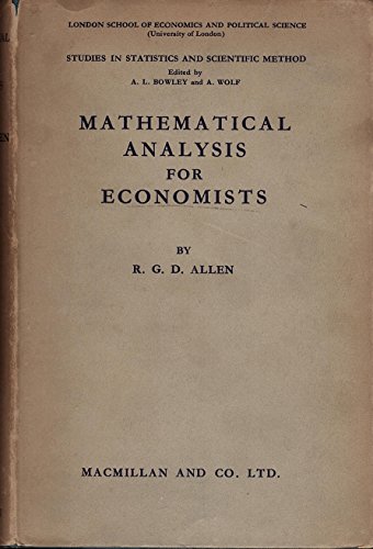 Mathematical Analysis for Economists