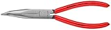 KNIPEX Long Nose 40 Angled Pliers w/out Cut, Red
