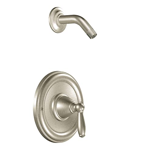 Moen Brantford Brushed Nickel Posi-Temp Pressure Balancing Shower Trim Kit without Showerhead, Valve Required, T2152NHBN