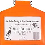 SCAFF'S ENTERPRISES Vinyl License Holder, Fluorescent Orange