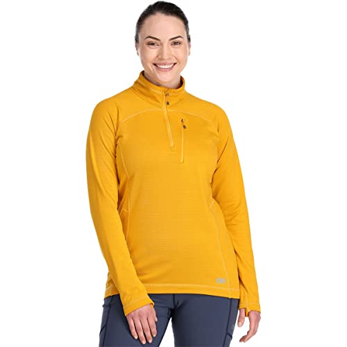 Outdoor Research Women's Vigor Quarter Zip – Warm & Wicking Fleece Pullover, Thermo-Regulating Technology, Winter Layering Apparel, Performance Movement Mirroring Stretch