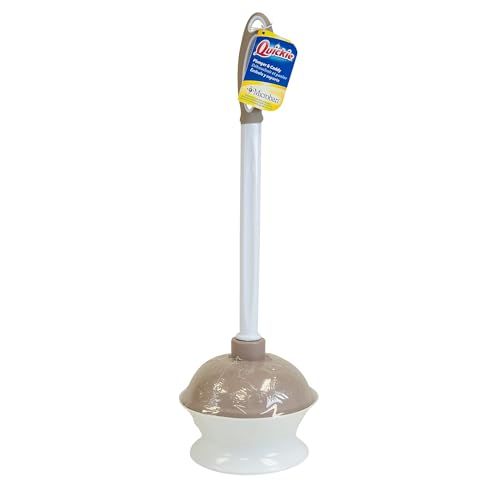 Quickie Plunger and Caddy with Microban, 1-Pack, Taupe