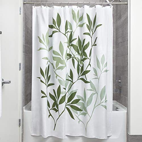 Book Cover iDesign Leaves Botanical Fabric Bathroom Shower Curtain - 72