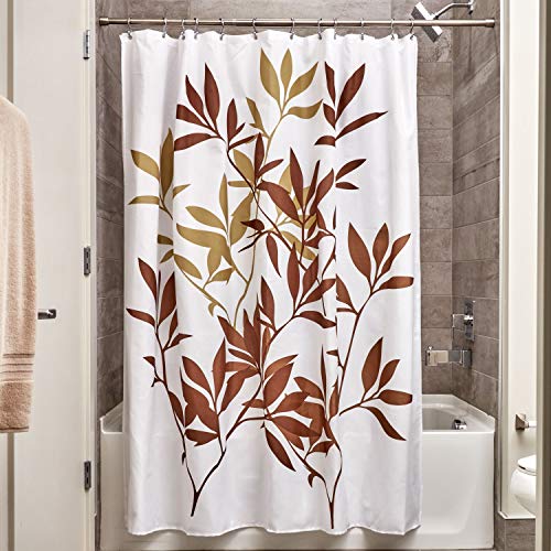 Book Cover iDesign Fabric Leaves Shower Curtain for Master, Guest, Kids', College Dorm Bathroom, 72