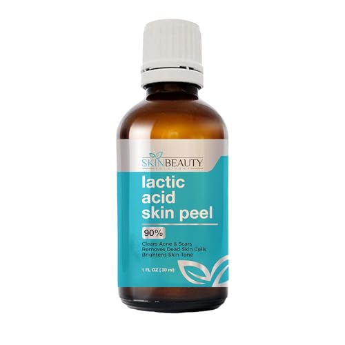 LACTIC Acid Peel 90% Skin Chemical Peel- At Home Peel-Alpha Hydroxy (AHA) For Acne Scars, Skin Brightening, Wrinkles, Dry Skin, Age Spots, Uneven Skin Tone, Melasma, Clogged Pores, Blackheads (1oz)