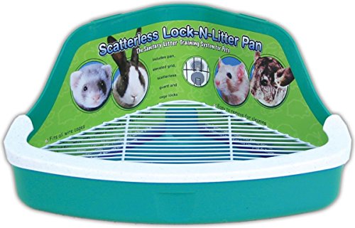 Book Cover Ware Manufacturing Plastic Scatterless Lock-N-Litter Small Pet Pan (Colors May Vary)