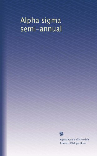 Alpha sigma semi-annual (Volume 2)