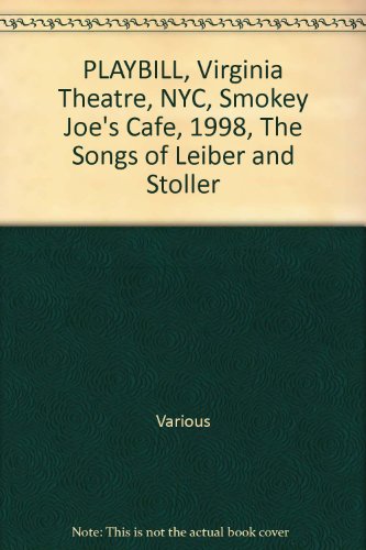 PLAYBILL, Virginia Theatre, NYC, Smokey Joe's Cafe, 1998, The Songs of Leiber and Stoller