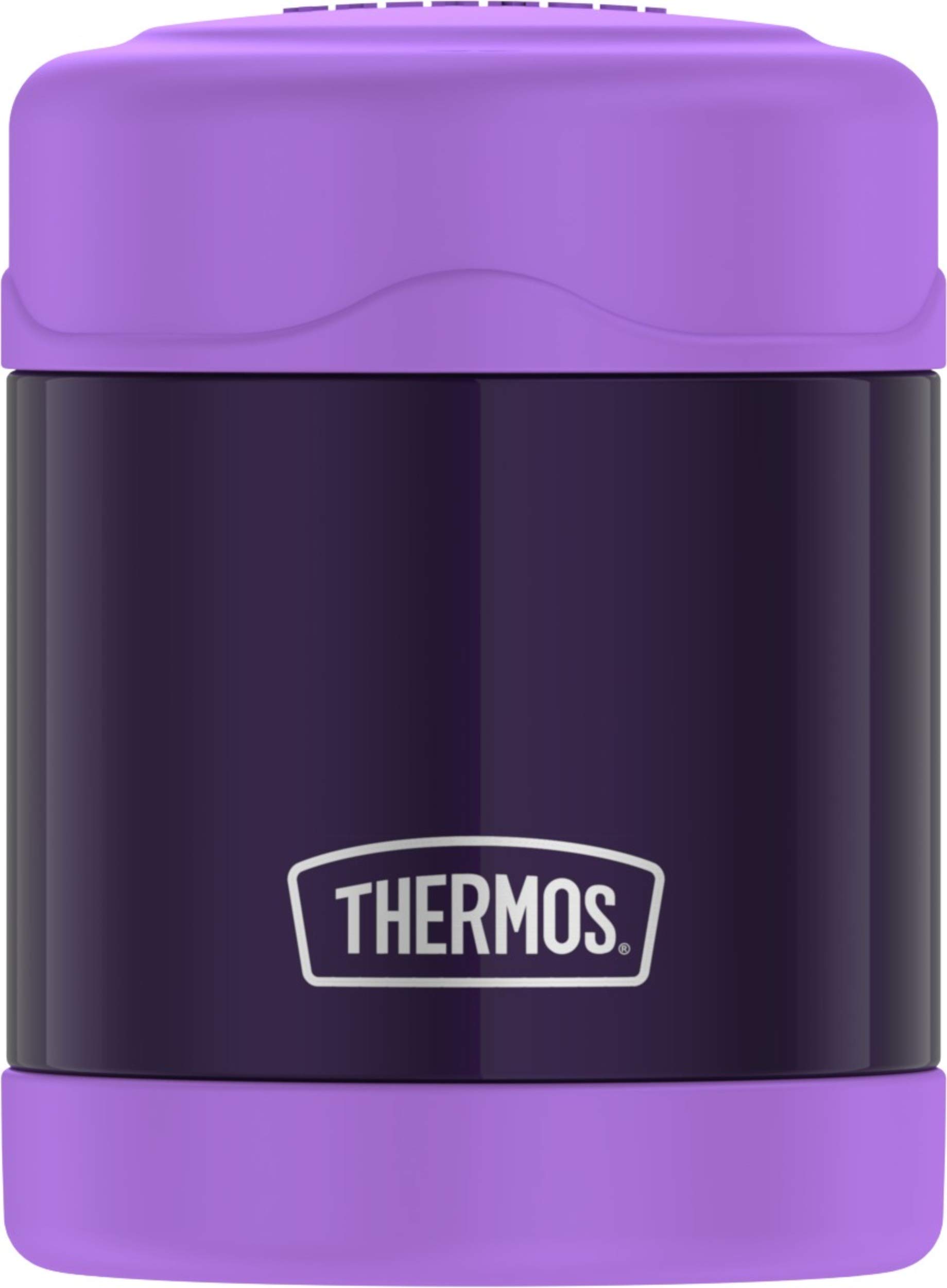Book Cover THERMOS FUNTAINER 10 Ounce Stainless Steel Kids Food Jar, Purple Purple Food Jar