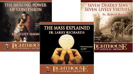 Liphontcta "I Am Catholic" Lighthouse Catholic Media CD Bundle ('The Healing Power of Confession', 'The Mass Explained', 'Seven Deadly Sins, Seven Lively Virtues')
