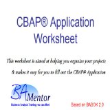 CBAP Application Worksheet (CBAP® Exam Prep)