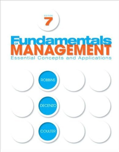 Fundamentals of Management (text only)7th (Seventh) edition by S. P. Robbins D.A. De Cenzo M.Coulter