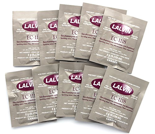 Lalvin Wine Yeast EC-1118 10pk 0.17 Ounce (Pack of 10) Yeast EC