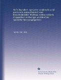 Ali's hundert sprüche arabisch und persisch paraphrasirt von Reschideddin Watwat nebst einem doppelten enhange arabischer sprüche hersusgegeben (German Edition)