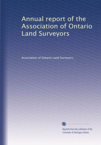 Annual report of the Association of Ontario Land Surveyors