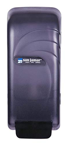 San Jamar S890TBK Oceans Universal Liquid Soap Dispenser, 4 1/2 x 4 3/8 x 10 1/2, 800mL, Black