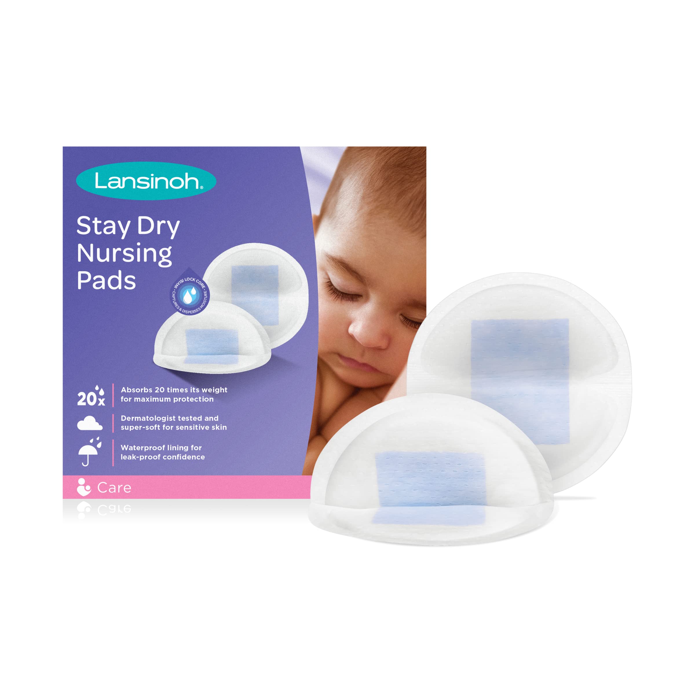Book Cover Lansinoh Stay Dry Disposable Nursing Pads, Soft and Super Absorbent Breast Pads, Breastfeeding Essentials for Moms, 36 Count 36 Count (Pack of 1) Nursing Pads