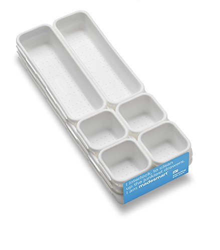 madesmart 9-Piece Interlocking Bin Pack, White