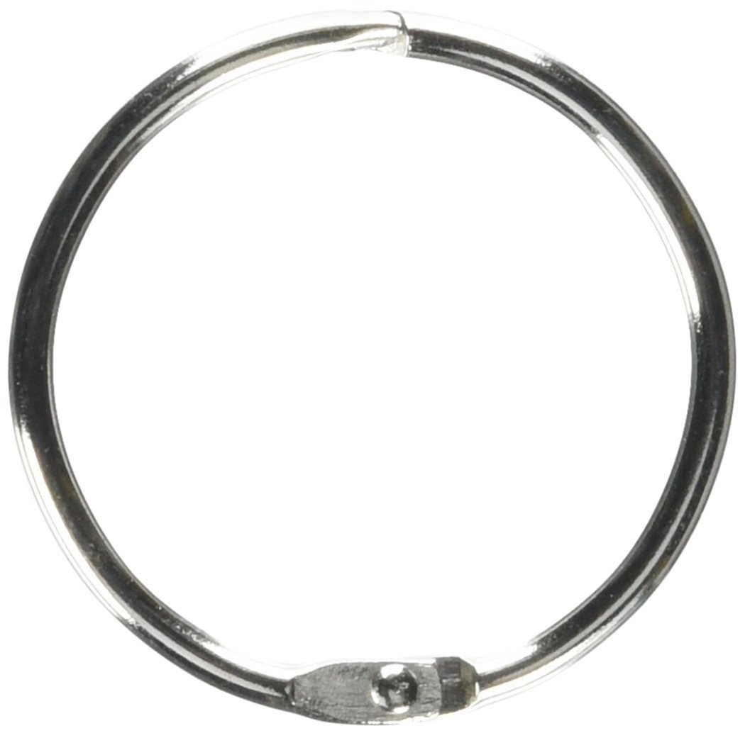 School Smart - 36978 Nickel Plated Steel Loose Leaf Ring, 1-1/2 Inches, Pack of 100