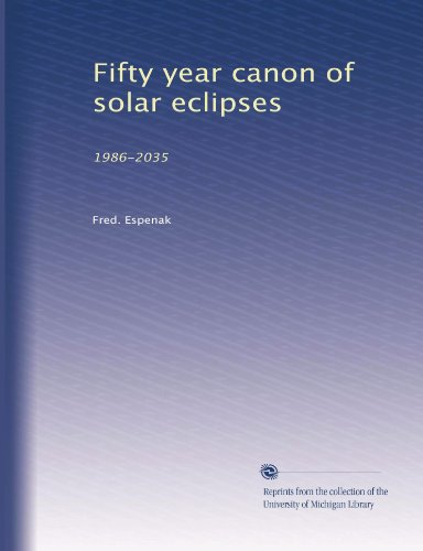Fifty year canon of solar eclipses: 1986-2035
