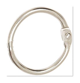 School Smart Nickel Plated Steel Loose Leaf Ring, 1 Inch, Pack of 100