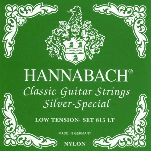 Hannabach 652517 Series 815 Silver Special Low Tension String Set for Classic Guitar - Green