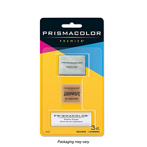 Sanford Prismacolor Gomme Premier Art, Plastique, blanc, Lot de 3