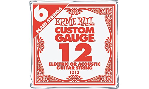 Book Cover Ernie Ball Nickel Plain Single Guitar String .012 6-Pack