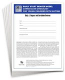 Early Start Denver Model Curriculum Checklist for Young Children with Autism (text only) by S.J. Rogers PhD