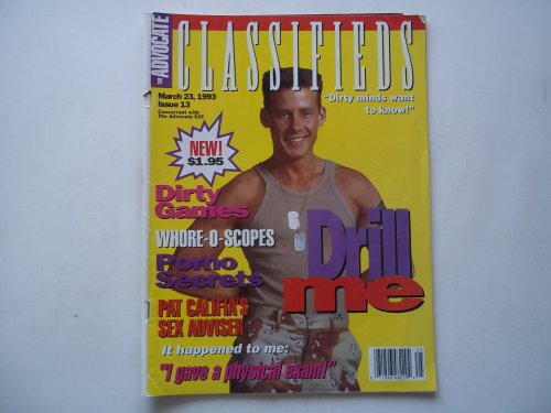 The Advocate Classifieds (Issue #13, March 23, 1993) Male Nude Photos Gay Magazine