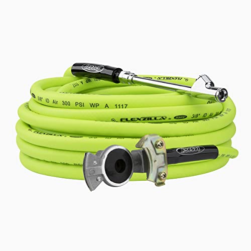 Book Cover Flexzilla Truck Tire Inflator Kit with 3/8 in. x 50 ft. Hose, Heavy Duty, Lightweight, Hybrid, ZillaGreen - HGH2-FZ