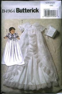 Butterick B4964 One Size Infant Christening Gown