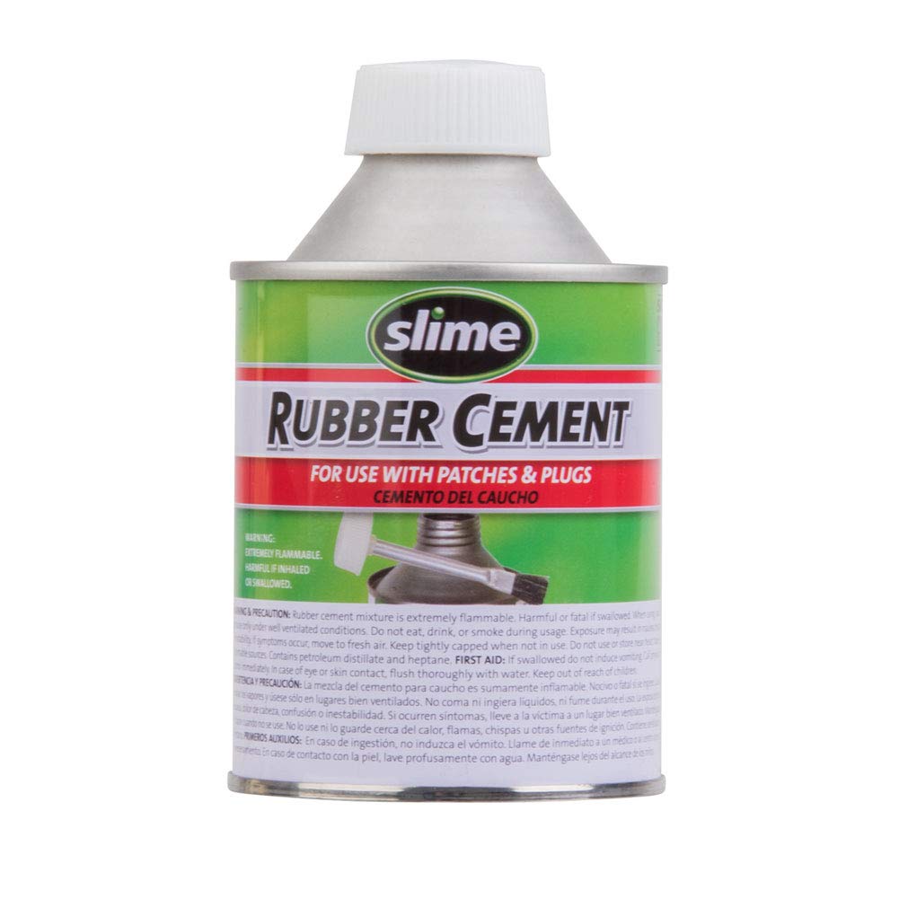 Book Cover Slime 1050 Rubber Cement, Tire Repair, use Plugs or Patches, 8 oz. can 8 Ounce