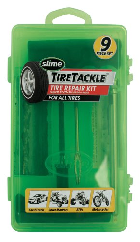 Slime 20133 Tire Repair Tackle Kit (9-Piece Set)