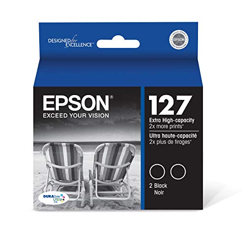 Book Cover EPSON T127 DURABrite Ultra Ink Standard Capacity Black Dual Cartridge Pack (T127120-D2) for select Epson Stylus and WorkForce Printers