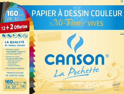 Canson 200002778 Pochette couleur 24 x 32 cm Multicolore