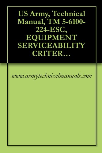 US Army, Technical Manual, TM 5-6100-224-ESC, EQUIPMENT SERVICEABILITY CRITERIA FOR POWER PLANT, UTILITY, POR GAS TURBINE ENGINE DRIVEN, SKID MTD, (AIRESEARCH