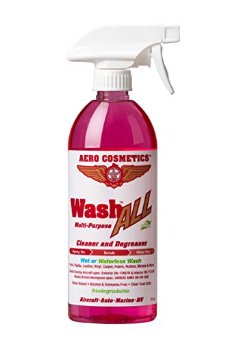 Aero Cosmetics Wet or Waterless Wheel, Tire, Engine, Cleaner Degreaser, Black Streak Remover, Aircraft Exhaust Soot Remover, for your Car, Aircraft, RV, Boat and Motorcycle, Wash ALL Degreaser