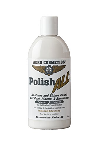 Aero Cosmetics Polish ALL Aircraft Grade Paint, Aluminum & Plastic Window Polish for your Car Boat RV Motorcycle 8oz ...