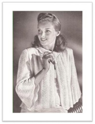 #0131 JEAN BEDJACKED VINTAGE KNITTING PATTERN (Single Patterns)