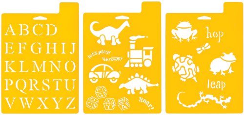 Delta Creative Stencil Mania Stencil, 7 by 10-Inch, 384149 Playtime (3-Pack)