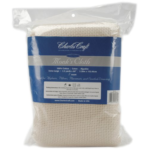 DMC HF4462-5200 Cotton Monk's Aida Cloth, 2.5-Yard, Natural, 7 Count