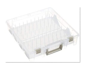 ArtBin Super Satchel Thread Box - Versatile Thread Storage for Sewing, Embroidery, and Quilting - 108 Pegs, Portable Design, Compatible with ArtBin Accessories - Made in USA, Transparent and Compact