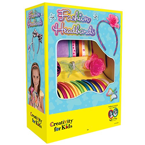 Book Cover Creativity for Kids Fashion Headbands Craft Kit, Makes 10 Unique Hair Accessories