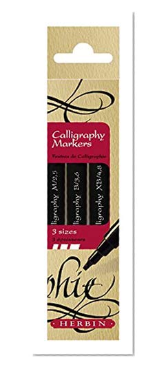 Georges Lalo Stylo de Calligraphie Feutres 3 Pointes Noir
