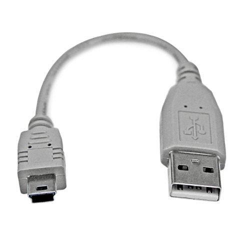 StarTech.com 6 in. USB to Mini USB Cable - USB 2.0 A to Mini B - Gray - Mini USB Cable - (USB2HABM6IN)