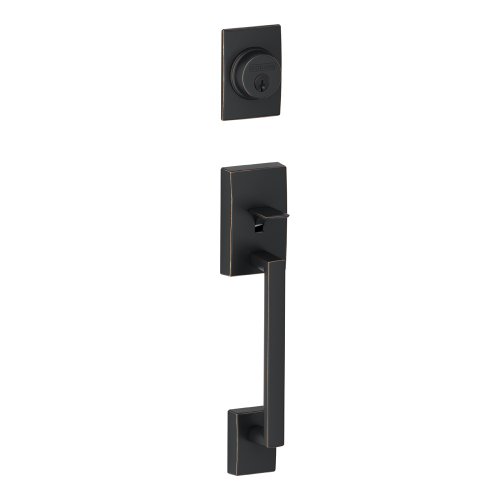 Schlage F58 CEN 716 Century Exterior Handleset with Deadbolt, Aged Bronze (Exterior Half Only)