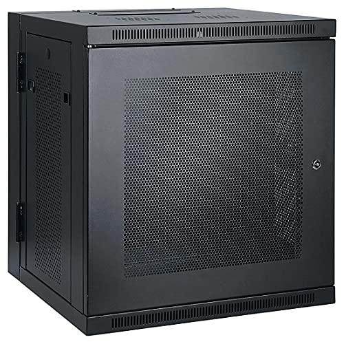 Tripp Lite 10U Wall-Mount Server Rack Enclosure Cabinet with Hinged Back, Low Profile and Switch-Depth (SmartRack SRW10US)