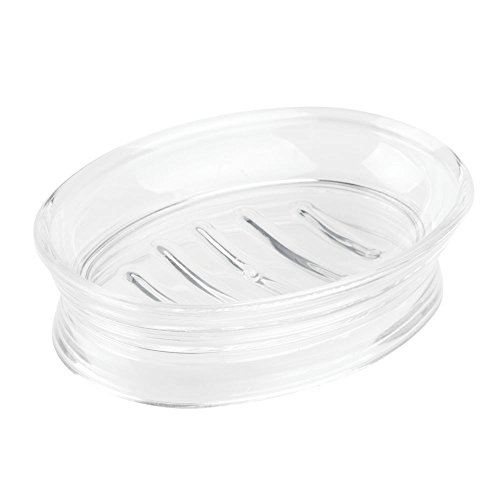 iDesign Franklin Bar Soap Dish for Bathroom Vanities, Kitchen Sink - Clear,45120